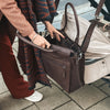 Leather Shopper/Diaper bag Brown Elody