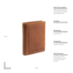 Leather Wallet Cognac Ethel