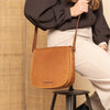 Leather Shoulder Bag Cognac Everglades