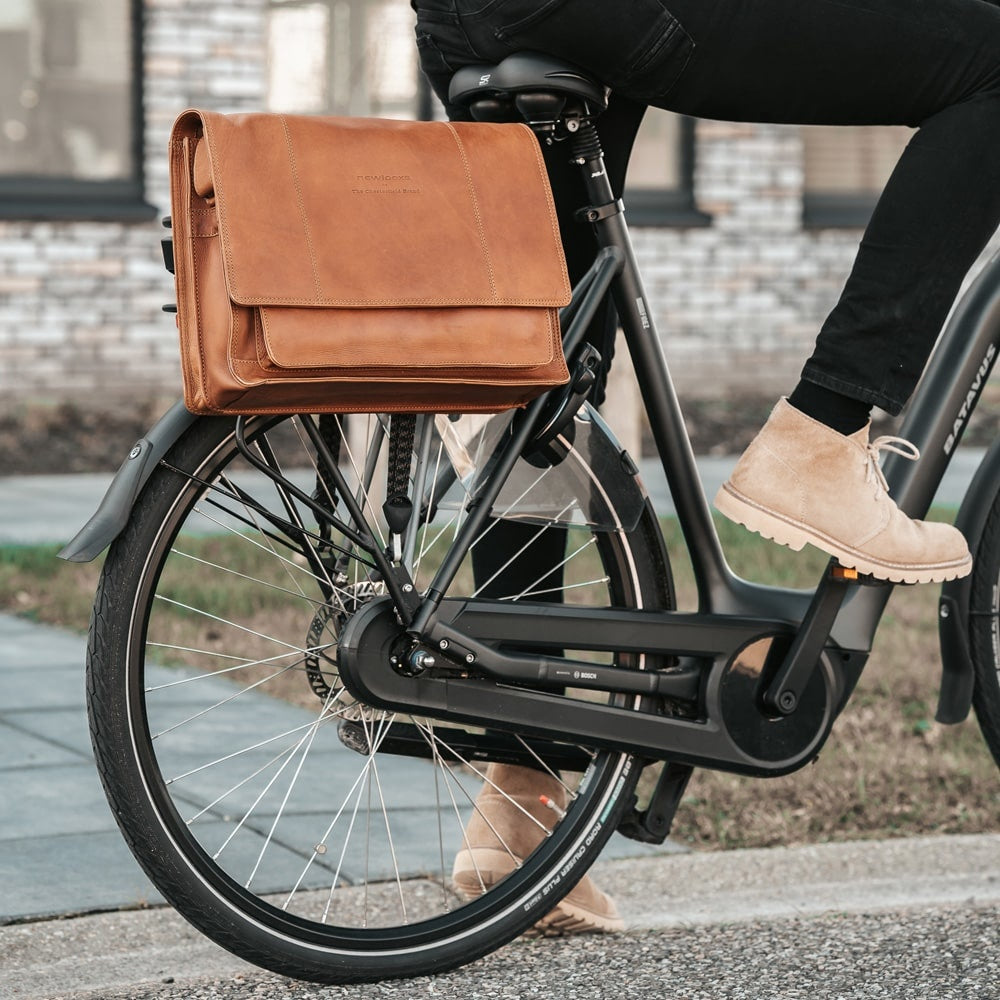 Leather Bicycle Bag Cognac Gent