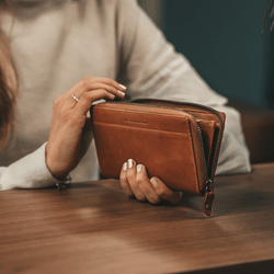 Leather handbags and wallets hotsell