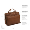 Leather Laptop Bag Cognac Jackson