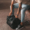 Leather Weekend Bag Black Portsmouth