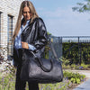 Leather Weekend Bag Black Liam