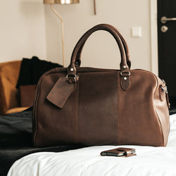 Leather Weekend Bag Brown Liam