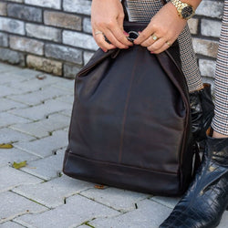 Leather Backpack Brown Manchester