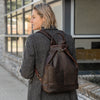 Leather Backpack Brown Manchester