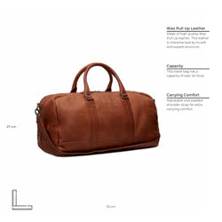 Leather Weekender Cognac Melbourne