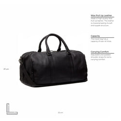 Leather Weekender Black Melbourne