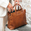 Leather Shoulder Bag Cognac Passau