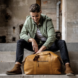 Leather Weekender Cognac Portsmouth