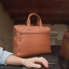 Sac d'Ordinateur en Cuir Cognac Levanto