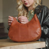 Leather Shoulder Bag Cognac Alexandria