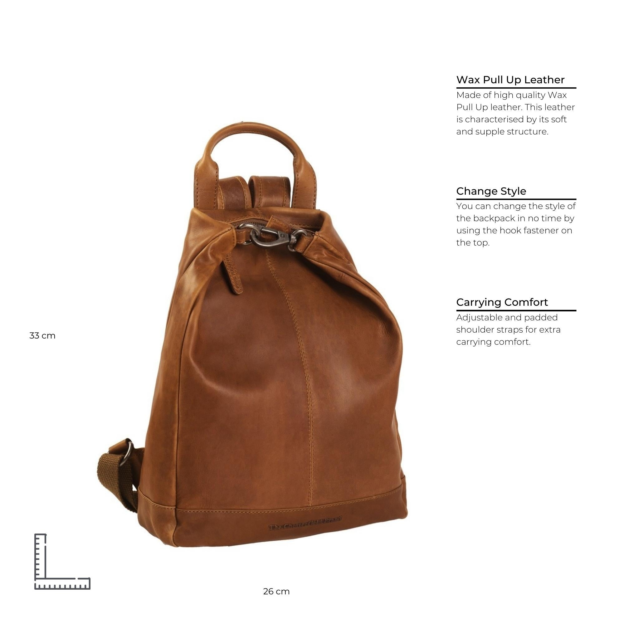 Leather Backpack Cognac Saar