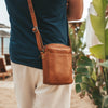 Leather Shoulder Bag Cognac Saba