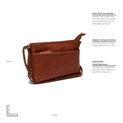 Leather Shoulder Bag Cognac Salerno