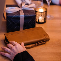 Leather Wallet Cognac Sofia