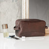 Leather Toiletry Bag Brown Stacey