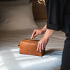 Leather Toiletry Bag Cognac Stacey