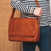 Leather Laptop Bag Cognac Tampa