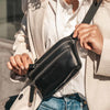 Leather Waist Pack Black Toronto