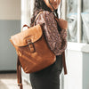 Leather Backpack Cognac Vermont